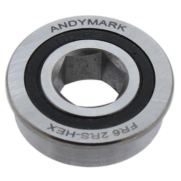 View larger image of 3/8 (0.375) in. Hex ID 7/8 (0.875) in. OD Sealed Flanged Bearing (FR62RS-Hex)