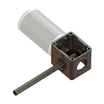 View larger image of 1:1 LJ Bevel Box with 0.5 in. Hex Output Shaft and CIM Mounting
