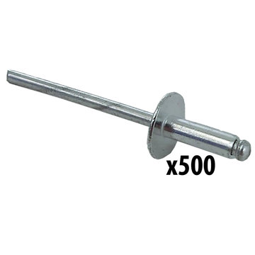 View larger image of 1/8 in. Diameter 0.188 to 0.25 in. Grip Aluminum Rivet Qty. 500