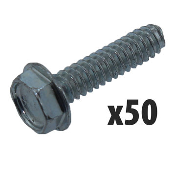 View larger image of 10-24 x 0.75 in. Thread Forming Screw, Hex Washer Head, Qty 50
