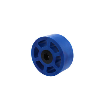 View larger image of 2.25 in. HD Compliant Wheel, 3/8 in. Hex Bore, Blue 50A Durometer