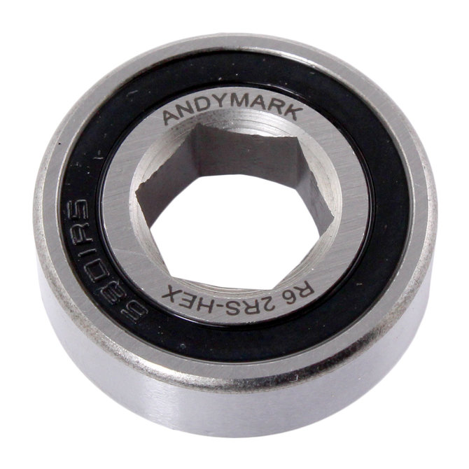 3/8 (0.375) in. Hex ID Sealed Bearing (R62RS-Hex) - AndyMark, Inc