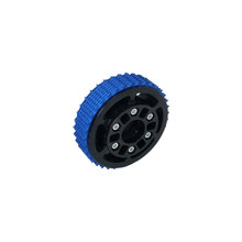 4 in. Plaction Wheel with Blue Nitrile Tread