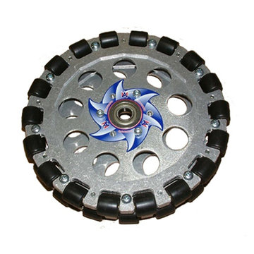 View larger image of 8 in. Aluminum Dualie Omni Wheel w/ 1/2 in. bearings