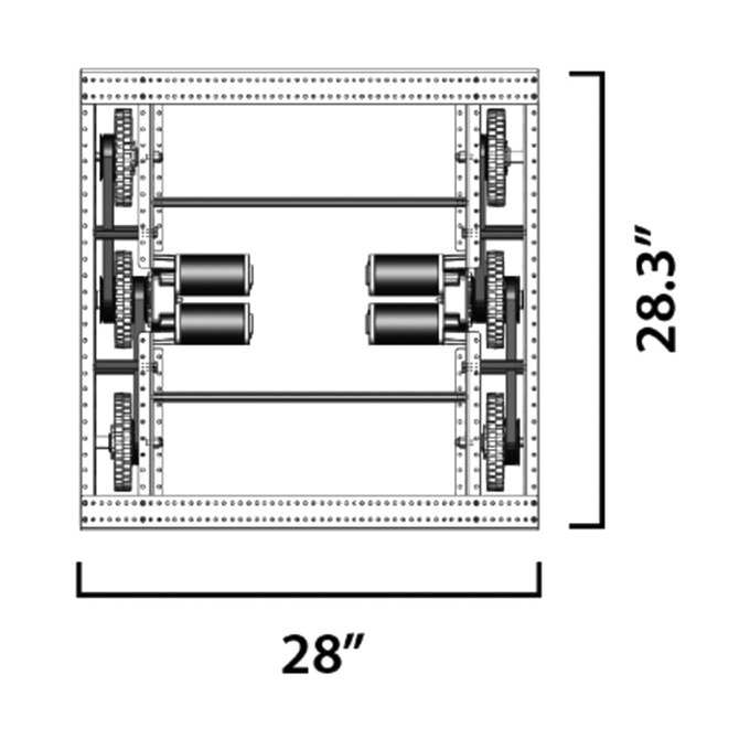 AM14U4 - 6 Wheel Drop Center Robot Drive Base - FIRST Kit of
