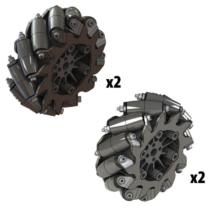 Mecanum sales wheels working