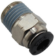Ships From Sydney - Pneumatic fitting, straight, 1/4 in. tube, press-in, 1/4 in. NPT male