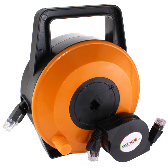 Goobay 58934 Portable RJ45 Network Cable Reel Extension, 50m Cable Length :  : Computers & Accessories