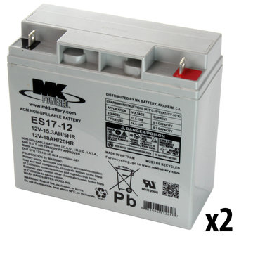 View larger image of MK ES17-12 12V SLA Battery (Set of 2)