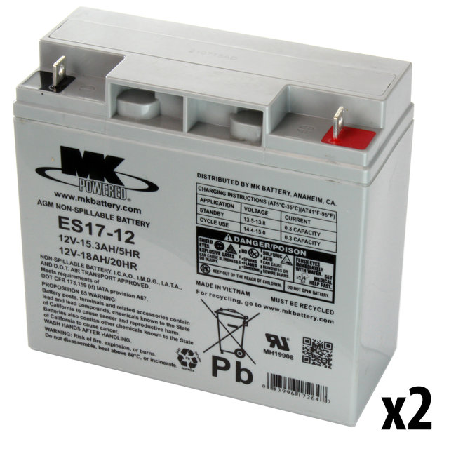 MK ES17-12 12V SLA Battery (Set of 2) - AndyMark, Inc