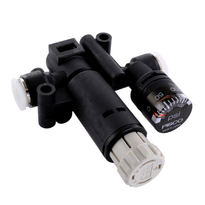 Pressure Regulator & Gauge with 1/4 in. Press-in Tube