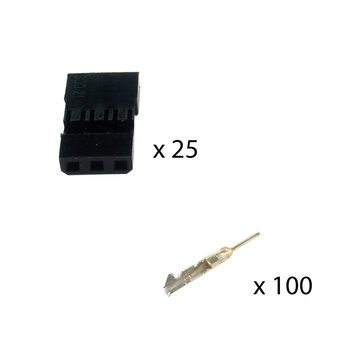 View larger image of PWM 3-pin Connectors (25 Housings, 100 Pins)