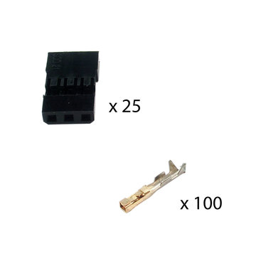 View larger image of PWM Female Connectors (25 Housings, 100 Pins)