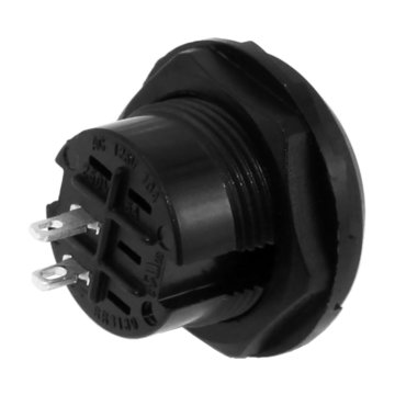 View larger image of Threaded Body with Nut Panel Mount On - Off Rocker Switch